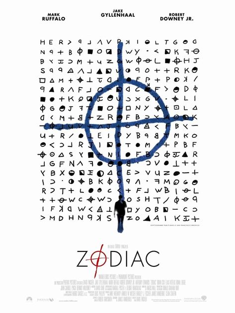 Zodiac Movie Poster, Zodiac Movie, Zodiac Film, Zodiac 2007, Robert Graysmith, Posters Decor, German Movies, Zodiac Killer, All The Bright Places