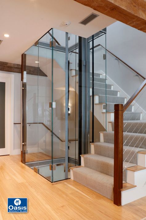 Stair Design Architecture, Residential Elevator, House Lift, Elevator Interior, Elevator Design, Home Stairs Design, Home Building Design, House Stairs, Cabin Design