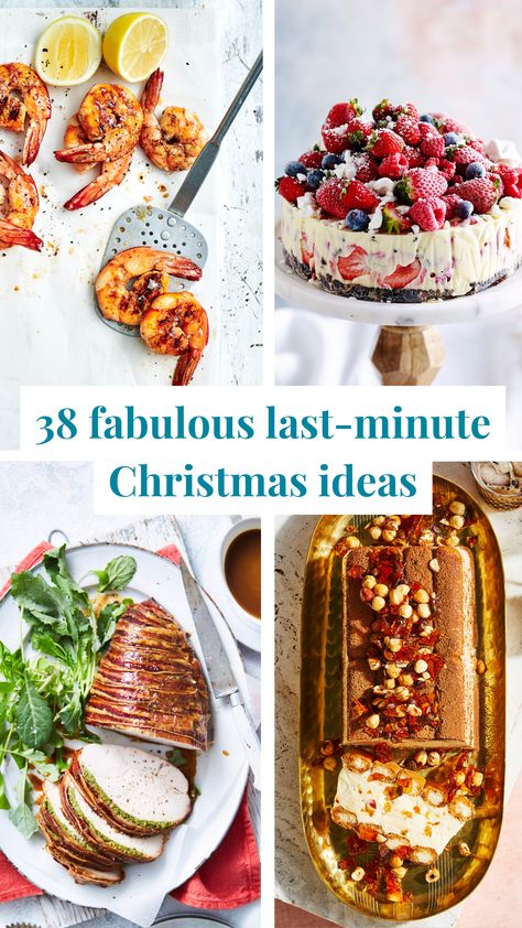 Save these last-minute Christmas sweet and savoury recipes for when you're pressed for time this festive season! Summer Christmas Lunch Ideas, Australian Christmas Recipes, Summer Christmas Dessert, Australian Christmas Food, Christmas Dinner Starters, Christmas Bbq, Classic Brownies Recipe, Christmas Diner, Christmas Salad Recipes