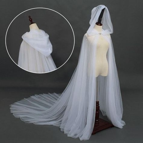 Generic Hooded Cloak Universal Soft For Carnivals Wedding Grim Reaper White @ Best Price Online | Jumia Egypt Halloween Cloak, Scary Design, Tulle Cape, Cape Cloak, Carnival Wedding, Horror Themes, Flow Arts, Hooded Cape, Hooded Cloak