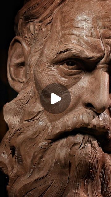 Sculpted Faces Clay, Old Man Clay Sculpture, Clay Portrait Sculpture Faces, Clay Head Sculpture Sculpting Tutorials, Sculpting Tips, Green Man Sculpture Faces, Lost My Mind, Wood Carving Faces, Sketch Portrait