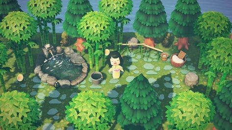 Mimi Chiu!! 💖 on Twitter: "Made an outdoor spa! #AnimalCrossing #ACNH… " Forest Acnh, Illustration Design Graphique, Animals Crossing, Ac New Leaf, Animal Crossing Guide, Animal Crossing Wild World, Animal Crossing Qr Codes Clothes, Fairy Forest, Qr Codes Animal Crossing