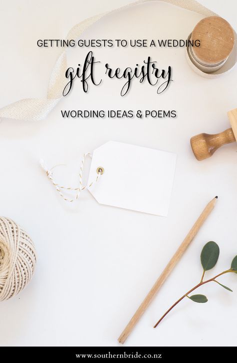 Wedding Gift Registry Wording Ideas: How to ask for gifts from a registry - Southern Bride Wedding Registry Wording, Gift Registry Wording, Wedding Gift Poem, Wedding Registry Cards, Bridal Shower Invitation Wording, Wording Ideas, Wedding Gift Ideas, Wedding Money, Southern Bride