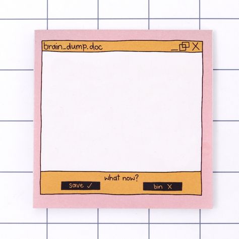 Sticky Notes - Brain Dump - Oh, Laura Sticky Note Design, Washi Tape Storage, Washi Tape Planner, Spiral Planners, Out Of Your Mind, Stationery Essentials, Planner Pens, Happy Notes, Mini Happy Planner