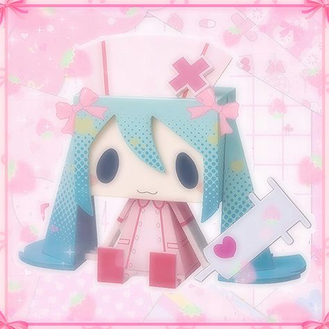 Nurse Miku, Pink Bg, Miku Icon, Soft Pink Theme, Vocaloid Characters, Cute App, Kawaii Core, Yami Kawaii, Phone Themes