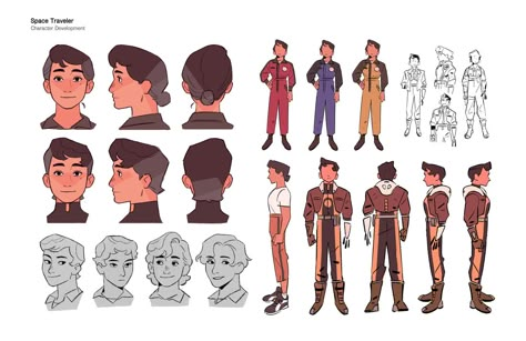 Character Sheet Illustration, Character Portfolio Layout, Character Designer Portfolio, George Park Art, Character Design Side View, Character Design Lineup, Character Sheet Drawing Design Reference, Concept Art Portfolio Layout, Character Sheet Animation