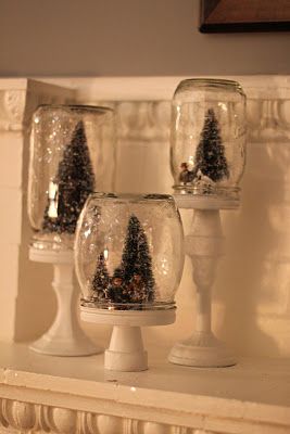 Homemade Snow, Mason Jar Christmas, Jar Display, Diy Snow, Christmas Displays, Christmas Mason Jars, This Old House, Christmas Jars, Christmas Display