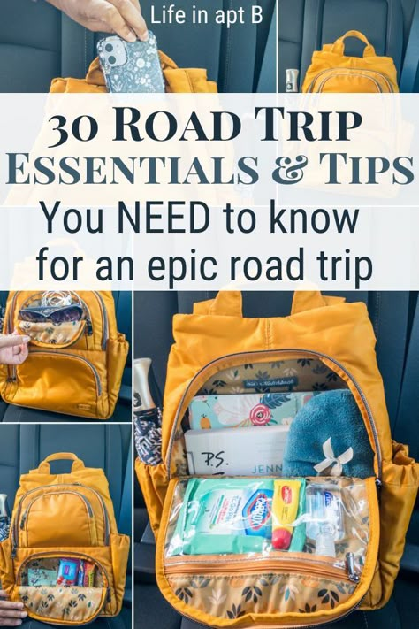 Road Trip Organization, Road Trip Necessities, Road Trip Bag, Trip Hacks, Road Trip Food, Road Trip Camping, Road Trip Packing List, Road Trip Activities, Road Trip Snacks