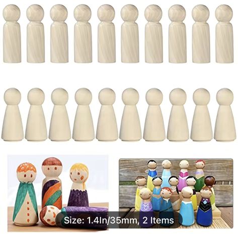 Wooden People, Wood Peg Dolls, Graffiti Doodles, Seni Dan Kraf, Peg People, Wooden Doll, Wooden Figurines, Kraf Diy, Peg Doll