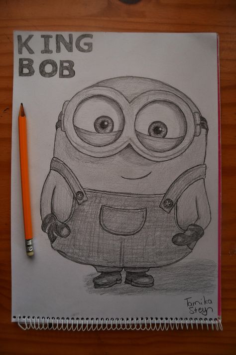 Minions Drawing, Minion Sketch, Art Minions, Minion Drawing, King Bob, Minion Art, Mini Toile, Disney Drawings Sketches, Disney Art Drawings