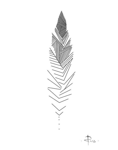 Feather Sketch, Tattoo Zeichnungen, Geometric Tattoo Design, Arrow Tattoo, Feather Tattoo, Line Art Tattoos, Arm Tattoos For Women, Feather Tattoos, Line Tattoos