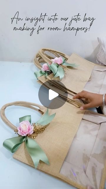 Wedding Lounge by Urvi Sethi on Instagram: "Transform your wedding celebration with our eco-friendly jute bags! 🌿

Perfect for room hampers, these stylish bags combine rustic charm with a touch of elegance, making them the ideal choice for your special day✨ Designed to add a bit of sustainability to your wedding, they’re not just practical but also a beautiful keepsake. Celebrate your love story with Wedding Lounge’s chic and green touch. 🌟

 Make every detail count and showcase your commitment to both style and the environment. 

To order now, whatsapp us on +91 8879850621📲

#weddinghampers #roomhampers #weddingroom #weddinginvitesupplier #weddingday #hampers 

#EcoFriendly #WeddingMagic #StylishAndSustainable" Plastic Cone Bag Ideas, Wedding Room Hampers, Room Hampers, Jute Bags Design, Wedding Lounge, Wedding Room, Welcome Bags, Jute Bags, Wedding Celebration