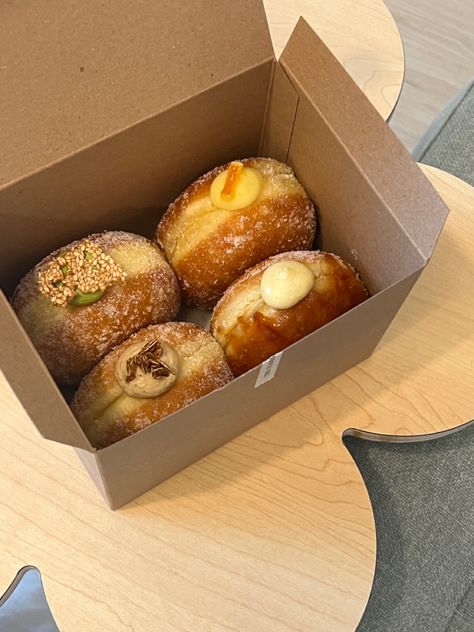 #briochedonuts #donuts #matchadonut #seattle #seattledonuts #aesthetic Doughnuts Aesthetic, Donut Aesthetic, Donuts Aesthetic, Brioche Donuts, Donuts Donuts, Baking Packaging, Cute Baking, Baked Donuts, Cake Donuts