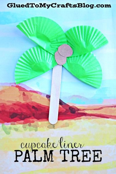 Palm Tree Craft Preschool, Florida Crafts For Kids, Surfboard Crafts For Kids, Palm Tree Crafts For Kids, Luau Crafts, Surfboard Craft, Easy Craft Ideas For Kids, Hawaii Crafts, Palm Tree Crafts