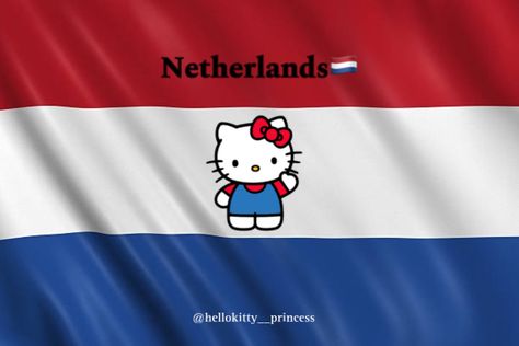 #netherlands #edit #cute #kawaii #aesthetic #flag #hellokitty #pinterest #instagram Holland Netherlands Aesthetic, England Flag Aesthetic, England Aesthetic Flag, Belgium Aesthetic Flag, Flag Netherlands, Cute Kawaii Aesthetic, Dutch Flag, Netherlands Flag, Kawaii Aesthetic