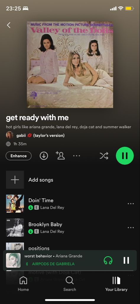 Grwm Spotify Playlist, Grwm Playlist, Music List, Playlist Names, Playlist Names Ideas, Playlist Ideas, Names Ideas, Get Ready With Me, Valley Of The Dolls