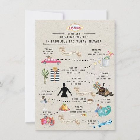 Bachelorette Weekend Itinerary  Las Vegas  Zazzle Europe Backpacking, Itinerary Design, Europe Packing, Bachelorette Weekend Itinerary, Las Vegas Bachelorette, Vegas Bachelorette Party, Vegas Travel, Traveling Europe, Vegas Bachelorette