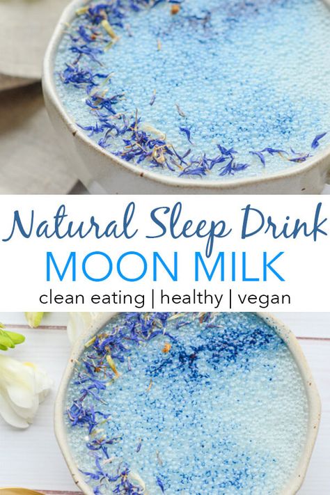 Blue Majik, Moon Milk Recipe, Coconut Fudge, Moon Milk, Sleep Drink, Fudge Bars, Goodnight Moon, Vegan Drinks, Natural Drinks