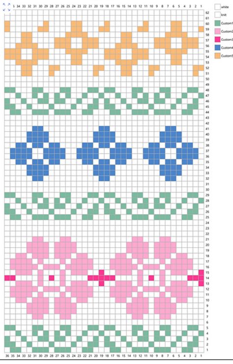 Fair Isle Squares, Scandinavian Knitting Motifs, Flower Fair Isle Chart, Floral Knitting Charts, Fair Isle Flower Chart, Strawberry Knitting Chart, Fair Isle Chart Simple, Fair Isle Charts Nordic, Flower Knitting Chart