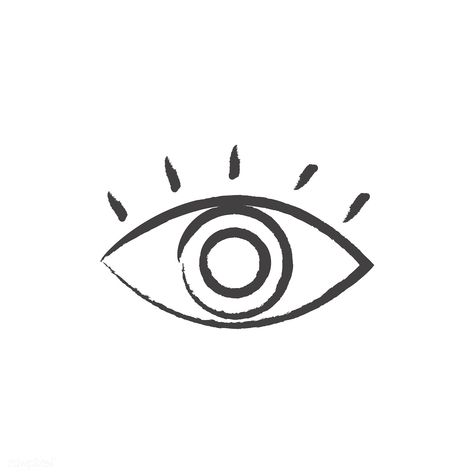 Illustration of eye | free image by rawpixel.com Eye Simple Drawing, Outline Drawing Tattoo, Simple Eye Drawing, Eyes Doodle, Eye Logo Design, Eye Doodle, Simple Evil Eye, Eye Outline, Eyes Clipart