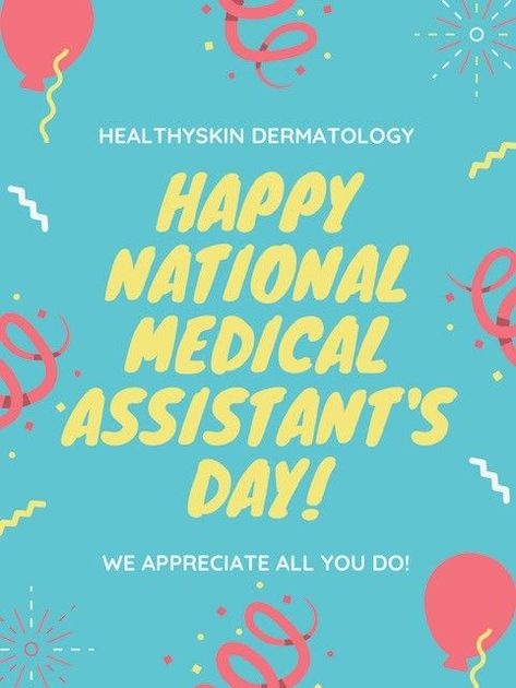 Happy national medical assistant's day to all of our MA's! Thank you for all your hard work. #healthyskindermatology #healthyskin #dermatology #nationalmaday #MAday #medicalassistant #medicalassistantday #azdermatology #azdermatologist #tucsondermatology #tucsondermatologist Medical Assistant, Dermatology, Hard Work, Healthy Skin, Work Hard, Your Skin, Medical, Thank You, Skin