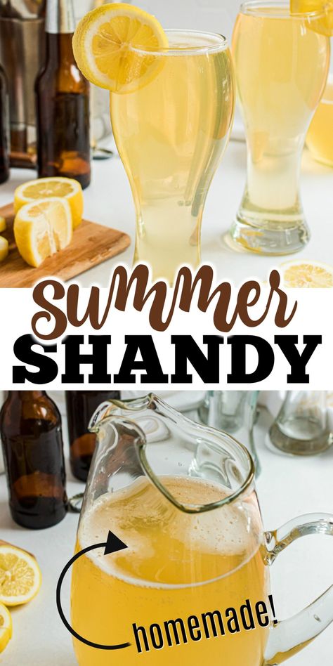 Lemonade Beer is a refreshing summer shandy with a tangy combination of light beer and lemonade, and a shot of rum! Rum And Lemonade, Lifestyle Advice, Summer Shandy, Homemade Strawberry Sauce, Summer Beer, Lemonade Concentrate, Shugary Sweets, Peach Sangria, Cocktails Recipes