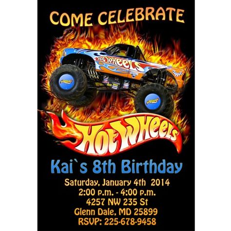 fire hot wheels birthday party invitations Hot Wheels Birthday Party Invitations, Hot Wheels Invitations Free, Hotwheels Birthday Party Invitation, Hotwheels Party Invitations, Hotwheels Invitation, Hotwheels Invitation Template Free, Monster Jam Birthday Invitations Free, Monster Truck Theme Birthday Party, Hot Wheels Invitations