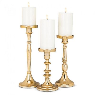 Diy gold candle holders