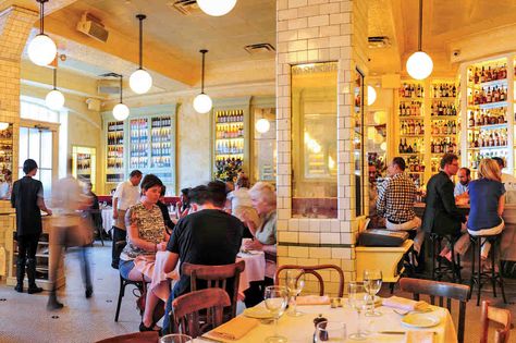 12 Excellent, Always-Busy Restaurants to Sneak Into Before Labor Day -- Grub Street Thanksgiving Guide, Cafe Drawing, Busy Restaurant, Truffle Pizza, Bistro Decor, Joe And The Juice, Bistro Kitchen, New York City Guide, Nyc Guide