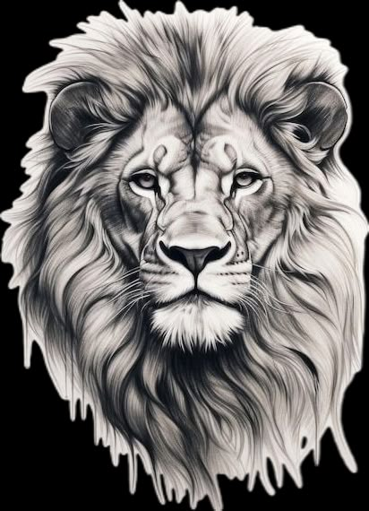 Background Tattoo Design, Drawing Of A Lion, Leo Lion Tattoos, Wing Tattoo Men, Background Tattoo, Lion Art Tattoo, Side Hand Tattoos, Cubs Tattoo, Lion Sketch