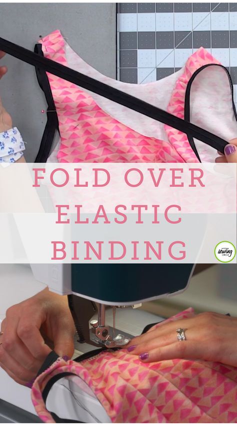 Fold over elastic is a great way to bind the edges of a garment in areas that require stretch, like the neck opening or armscye openings on a knit top.  In this video, Nicki Lafoille shows you step-by-step how to sew fold over elastic to these areas. How To Sew Fold Over Elastic, Fold Over Elastic Projects, Rabbit Sewing, Old Clothes Diy, Zipper Tutorial, Sewing Tricks, Sewing Alterations, Sewing Circles, Sewing Elastic