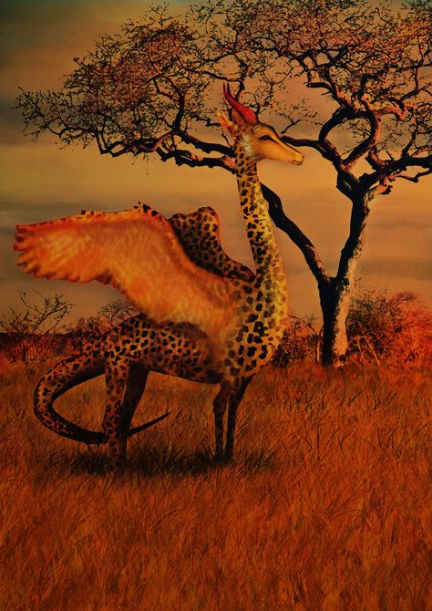 African Dragon by weeredfrog on deviantART African Mythology Creatures, Fantasy Africa, African Fantasy Art, African Dragon, African Witch, Fantasy Beings, Whimsical Creatures, African Mythology, Faery Art