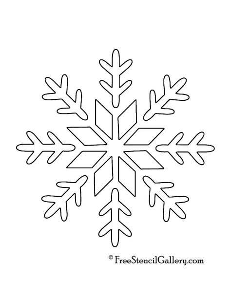 Snowflake Stencil 09 Holiday Stencils Printable, Snowflake Stencils Printable, Holiday Stencils, Printable Snowflake Template, Printable Christmas Ornaments, Stencil Christmas, Snowflake Stencil, Christmas Window Painting, Snowflake Template