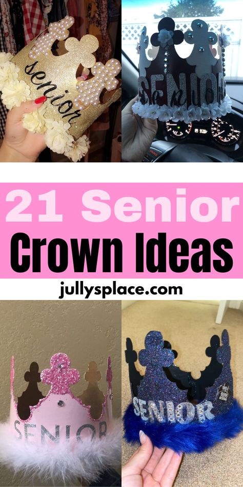 Seniour Crown Senior Takeover Crowns, Graduation Crown Ideas, Red Senior Crown Ideas, Burger King Crown Decorated Senior, Senior Hat Ideas, Senior Crown Ideas For Boys, Senior Crown Ideas 2023, Senior Crowns High School, Senior Year Crowns