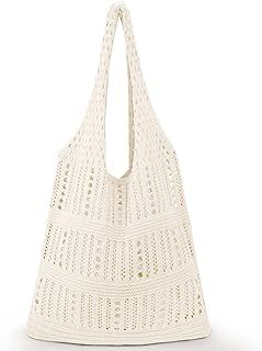 hatisan Crochet Bags for Women Summer Beach Tote Bag Aesthetic Tote Bag Hippie Bag Knit Bag Crochet Beach Bags, Knit Bag, Aesthetic Tote Bag, Boho Tote Bag, Tote Bag Aesthetic, Aesthetic Bags, Knitting Tote Bag, Summer Tote Bags, Beach Tote Bag