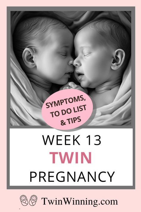 Week 13 twin pregnancy: what to expect Twin Pregnancy Week By Week, Pregnancy Twins, Twin Pregnancy Belly, Twin Parenting, Twin Baby Gear, 13 Weeks Pregnant, Trimester By Weeks, Sleeping Twins, Baby Tracker