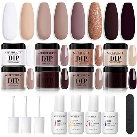 Can You Paint Over Dip Powder Nails, Azurebeauty Dip Powder, Dip Manicure, French Nail Art, Manicure Diy, Nail Dip, French Nail, Manicure Kit, Nails Fall