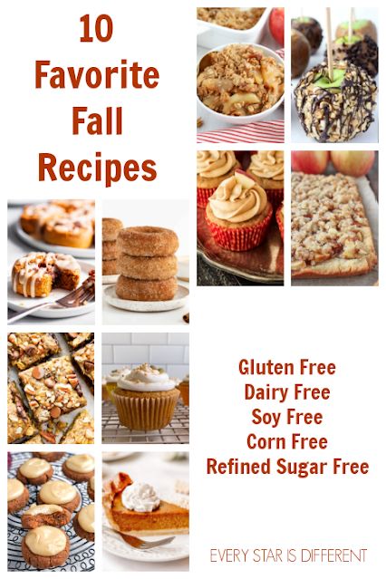 10 Favorite Fall Desserts: Gluten Free, Dairy Free, Soy Free, Corn Free, and Refined Sugar Free Desserts Gluten Free Dairy Free, Fall Desserts Gluten Free, Dairy Free Cookie Recipe, Soy Free Desserts, Corn Free Recipes, Sugar Free Chocolate Cake, Desserts Gluten Free, Dairy Free Soy Free, Soy Free Dairy Free