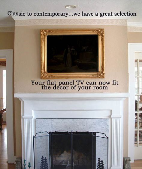 Tv In Picture Frame, Tv In Picture Frame Wall Ideas, Tv Picture Frame Flat Screen Tvs, Diy Tv Frame Ideas Flat Screen Tvs, Framed Television, Tv Framed On Wall, Frame Around Tv, Tv Picture Frame, Television Frame