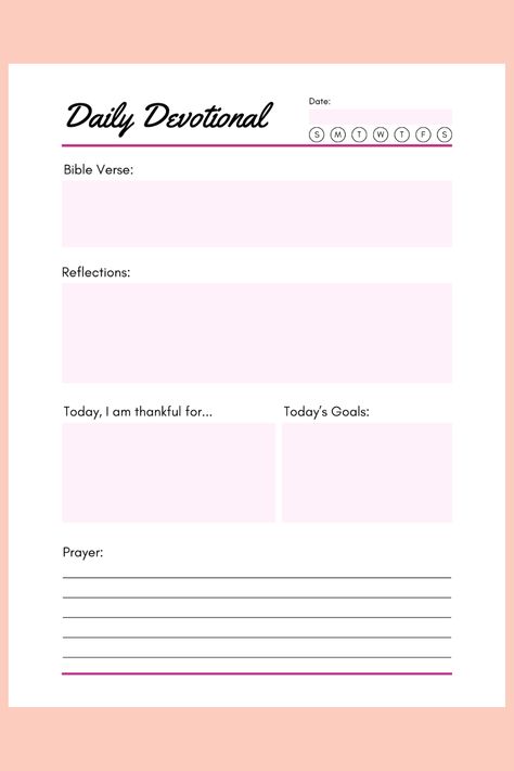 Grab your FREE Printable Devotional Journal! Devotional Template Free Printables, Devotional Journal Template, Devotional Template, Minimalist Journal, Devotional Journal, Craft Planner, Journal Template, Handmade Journals, Journal Design