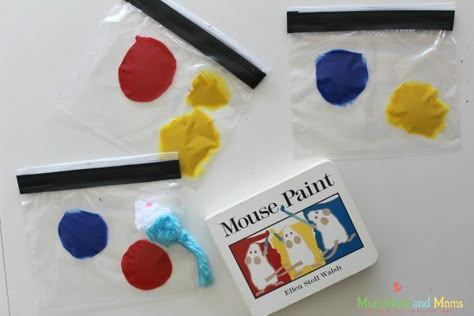 Mouse Paint Craft, Mouse Paint Activities Preschool, Kindergarten Ckla, Mouse Paint Activities, Preschool Mouse, Paint Color Mixing, Mouse Paint, Preschool Colors, Teaching Colors