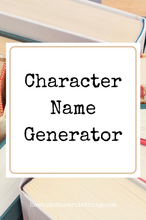 Titles For Characters, Story Generator Writing Prompts, Name Generator Character, Unique Character Names, Character Name Generator, Fantasy Name Generator, Name Creator, Aesthetic Writing, Character Name Ideas