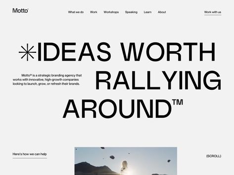 Creative Agency Website, Marketing Agency Website, Tea Website, Agency Website Design, Agency Website, Portfolio Web Design, Book Design Layout, Rallying, Big Ideas