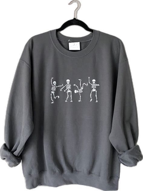 Fall Crewneck Sweatshirt, Dancing Skeletons, Usa Sweatshirt, Halloween Tattoo, Tie Dye Crop Top, Sweatshirt Halloween, Cute Sweatshirts, Rock Shirts, Fall Sweatshirt