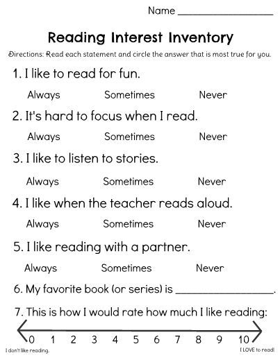 Reading Interest Inventory, Student Interest Inventory, Reading Inventory, Reading Interest Survey, Student Interest Survey, Reading Survey, Interest Inventory, Interest Survey, Get To Know Your Students