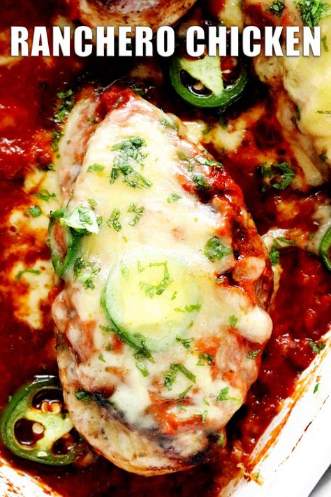 Chicken Ranchero Recipes, Chicken Ranchero, Mexican Chicken With Cheese Sauce, Ranchero Chicken, Ranchero Sauce Recipe, Ranchero Sauce, Chicken Delight, Baked Chicken Recipes Healthy, Baked Chicken Recipe