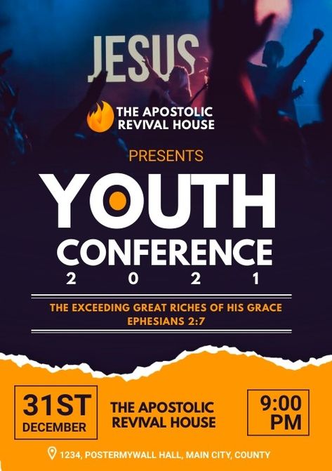 Youth Conference Flyer, Conference Poster Design, Student Conference, Conference Poster, Youth Conference, Graduation Poster, Social Media Posting Schedule, Church Youth, Youth Services