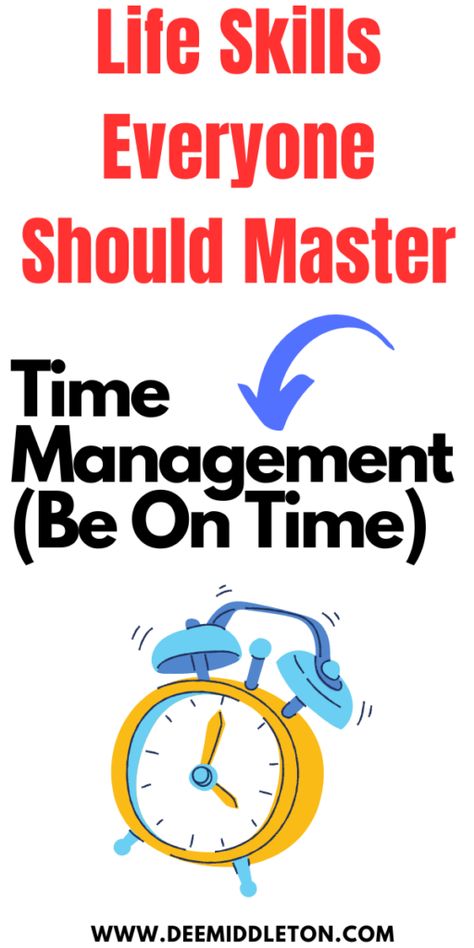 Time Management (Be On Time): Life Skills Everyone Should Master - deemiddleton.com how to be on time, how to not be late, how to use a calendar, how to use a schedule, time management, basic skills, life hacks, life routines, daily life routines, student life routines, life routine ideas, good habits, healthy habits, adulting, adulting tips life hacks, adulting 101, adulting 101 free printable, adulting lessons, adulting 101 checklist Adulting Tips Life Hacks, Adulting Tips, Be On Time, Adulting 101, Importance Of Time Management, Habit Tracker Printable, Time Management Tools, Leadership Management, Good Time Management