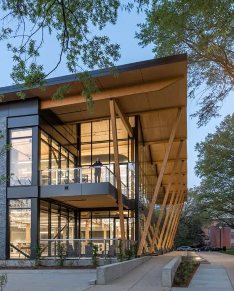 Perkins And Will Architecture, Neighborhood Library, Living Green Roof, Mass Timber, Campus Design, Timber Buildings, Innovation Centre, Porch And Balcony, Timber Structure