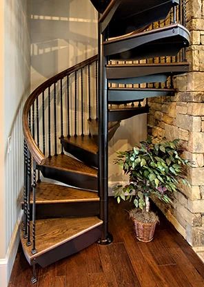 Compact Stairs For Small Spaces | Paragon Stairs Stairs For Small Spaces, Compact Staircase, Compact Stairs, Small Space Staircase, Space Saving Staircase, Stairs To Heaven, Finished Attic, Interior Staircase, Metal Stairs